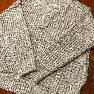 Bluivy Beige Textured Women's Sweater